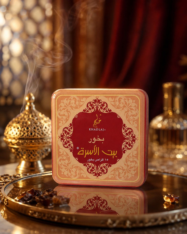 بخور بیت الاسره برند خدلج ساخت امارات حجم 65 گرم
