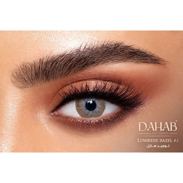 لنز چشم دهب مدل Lumirere Hazel کد 02 رنگ عسلی طوسی