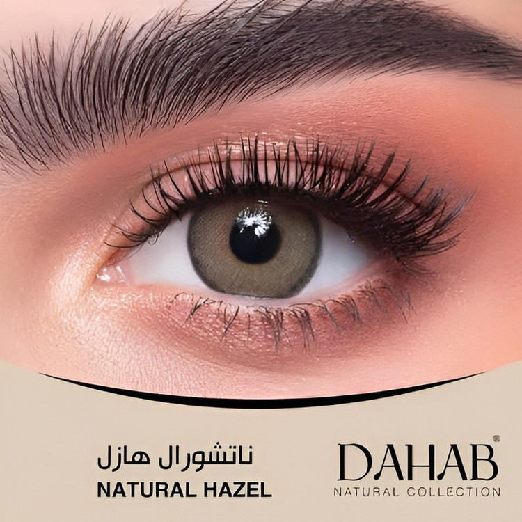 لنز چشم دهب مدل Natural Hazel رنگ عسلی خاکی دوردار