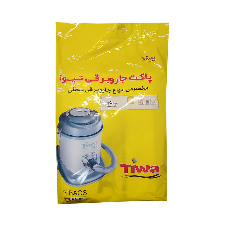 پاکت جاروبرقی تیوا مدل 003 بسته 3 عددی مناسب برای جاروبرقی سطلی و پلار
